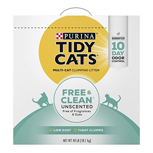 Purina Tidy Cats Clumping Cat Litter, Free & Clean Unscented...