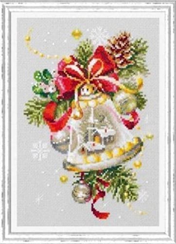 Kit Point de Croix Noël 11CT Toile Estampée 40x50 cm avec Fils et Instructions