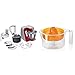 Bosch MUM58720 Küchenmaschine CreationLine, 1000 W, 3,9 l Edelstahl-Rührschüssel, 3D Rührsystem, 7 Schaltstufen, dunkle rot/silber + MUZ5ZP1 Zitruspresse transparent mit orangem Presskegel