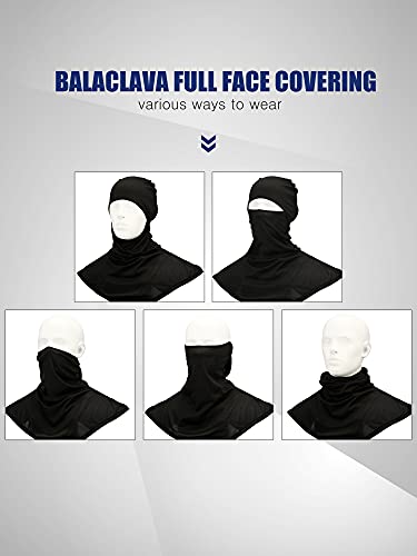 Image of SATINIOR 3 Piece Balaclava Face Cover Sun Protection Neck Cover Summer Balaclava for Men Women Outdoor Sports UV Protector