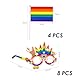 33 Stück Regenbogen-Foto-Requisiten, Regenbogen-Brillen, Handfahnen, Verschiedene Foto-Requisiten, Pride-Party-Themen-Requisiten, Fotostudio-Requisiten, Regenbogen-Party-Dekorationen