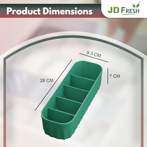 Image of JD FRESH Plastic Wardrobe Organizer for Storage /Storage Box for Wardrobe /Drawer Organizers for Underwear /Socks /Ties /Closet Dividers /Innerwear Organiser for Wardrobe,(Multi-Color,Pack of 2),Assorted