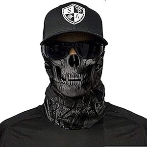 SA Fishing Blackout Forest Camo Skull Gesichtsmaske