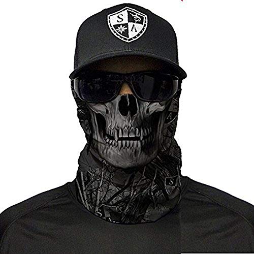 SA Fishing Blackout Forest Camo Skull Gesichtsmaske