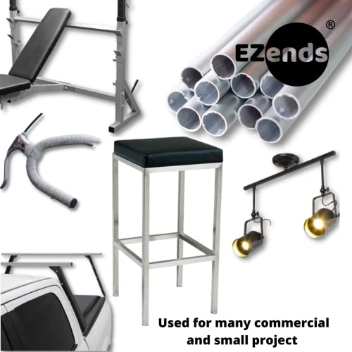 Image of Durable Polyethylene End Caps - 1 Inch (10-14 Gauge), Black Plastic Square Plugs (20 PK)