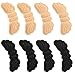 VABNEER 4 paia Cuscini per Tallone Cuscinetti per Scarpe Solette Tallone per scarpe troppo grandi protettori da scivolamento e sfregamento (Nero & Beige)