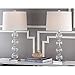 SAFAVIEH Lighting Collection Amanda Modern Crystal Stacked Globe 30-inch Bedroom Living Room Home Office Desk Nightstand Table Lamp Set of 2 (LED Bulbs Included)