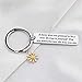 ENSIANTH Daisy Lover Gifts Motivational Friendship Gift Flowers Jewelry A Daisy Doesn't Pretend To Be A Rose Keychain