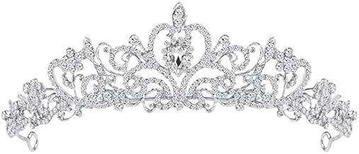 BIRVAN Queen Crown of Silver Crystal Tiara Crowns for Bridal Women Girls Wreath Headpiece Princess Elegant Crown Bridal Wedding Prom Birthday Party Headbands for Women Hair Accessories