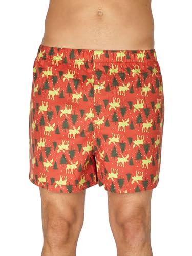 INTIMO Men's Holiday Moose and Trees Boxer Shorts Underwear Loungewear4
