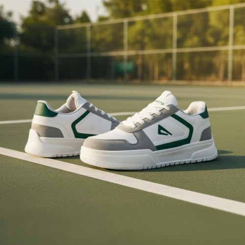 Image of Impakto Studio Flex Mens Sneakers | Lightweight Streetwear Style Casual Shoes for Travel & College | Cushioned Insole | Low Top Shoes & Wide Toe | Slip Resistance Outsole for Firm Grip Green