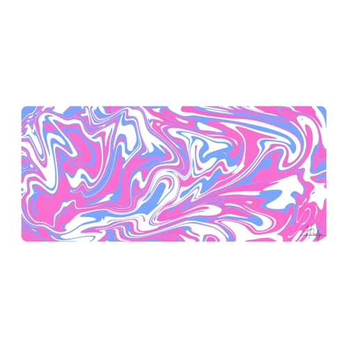 Image of Saco XXL Gaming Mouse Pad for PC - Large Desk Mat 900x400x3mm, Extended Non-Slip Rubber Base, Waterproof Surface, Fluid Design, Big Keyboard Mouse Pad for Office & Home Setup