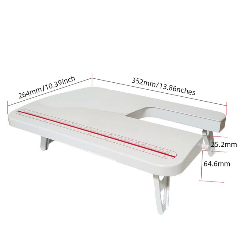 Tavolo largo Exteon per macchina da cucire 8280/1507, piastra Expaon portatile, antiurto, con gambe pieghevoli