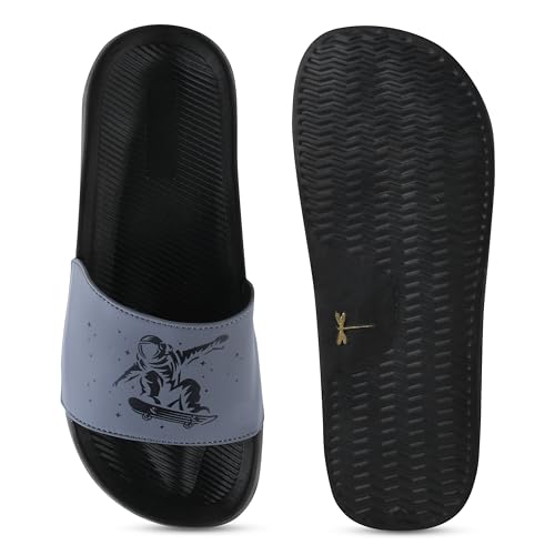 Image of PERY-PAO Sliders Grey, Black, White Stylish Flip Flop & Slippers