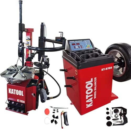 Image of KATOOL 2.0HP Tilt Back Tire Changer Machine Combo with Bead Blaster 28 inch Turn Table Tire Machine Wheel Balancer Machine Tire Changer Wheel Changers Machine (tilt Back Combo)