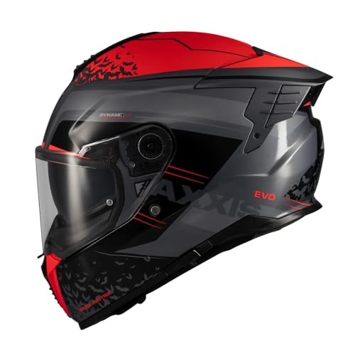 AXXIS Capacete Moto capacete Hawk Evo Sv Dark Justice preto/vermelho mate L preto/vermelho mate L
