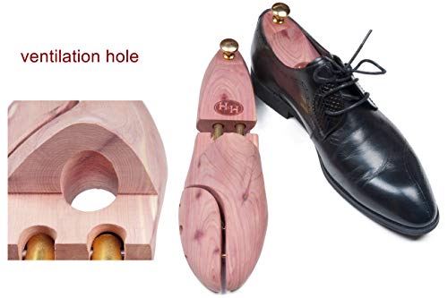 Shoe Trees for Men - H&H Twin Tube Cedar Shoe Trees for Men with Ventilation Hole (Large / 10-11.5 US, 1 Pair) - Thumbnail 6