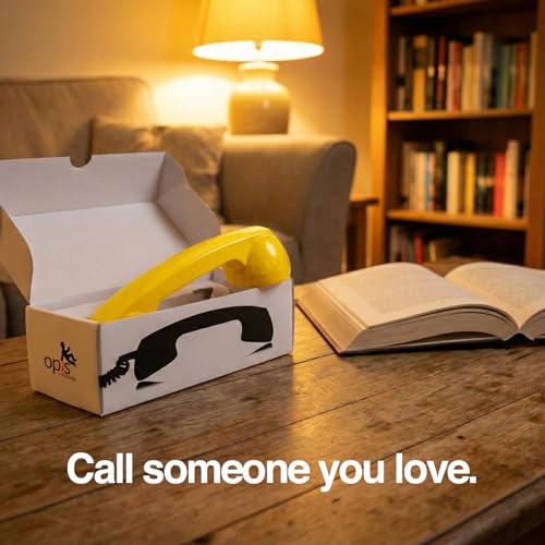 Image of Opis 60s Micro - Retro Mobile Phone handset for Android Smartphones, Tablets, notebooks and Mobile Phones in The Shape of a Classic Telephone Receiver (Yellow)