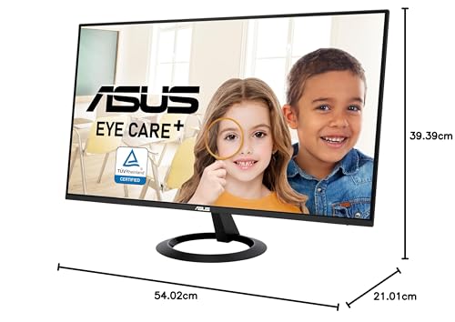 ASUS VZ24EHF Monitor Eye Care Gaming da 24” pollici (23.8), IPS, Full HD, Frameless, 100Hz, Adaptive-Sync, Tempo di Risposta 1ms, HDMI, Filtro Luci Blu, Anti-sfarfallio, Montabile a Parete, Nero - Vista 14