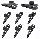 8 Stück Zeltplanen Clip Tarp Clip Zelte Clip, Planenclips aus Kunststoff, Multifunktion Planenclip für Camping, Planen, Wohnwagen, Garten (Schwarz)