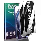 KAREEN 2 Pack 4 Way 360 Degree Privacy Screen Protector for iPhone 17 Pro 6.3-Inch, All Around Anti Spy Tempered Glass Film, Full Coverage, Anti Scratch, Bubble Free, Case Friendly