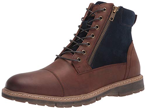 STACY ADAMS mens Griffyth Cap Toe Zipper Chukka Boot, Brown and Navy, 7 US