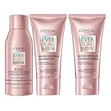 L'Oreal Paris Bond Repair Shampoo and Conditioner with Pre Shampoo Treatment, Strengthens & Repairs Weak Hair in 1 Use with System, EverPure, Travel Size Hair Products Kit