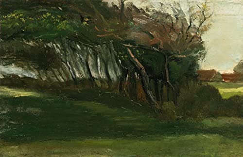 Art portrait Van Gogh Paysage avec des arbres balayés par le vent poésie visuelle