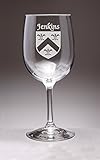 Jenkins Irish Coat of Arms Wine Glasses - Set of 4 (Sand Etched)