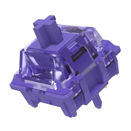 KBDiy Interruptor Asura MX tátil 50 g para jogos Kit de teclado mecânico roxo lubrificado de fábrica