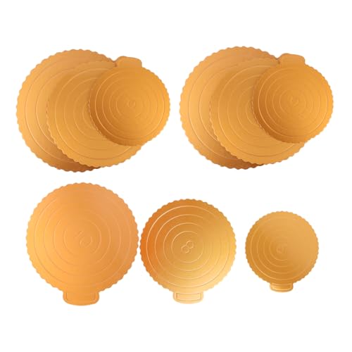 Unomor Set of 18 Decorative Cake Board Gaskets Sturdy Paperboard Cake Drums for 6/8/10 Inch