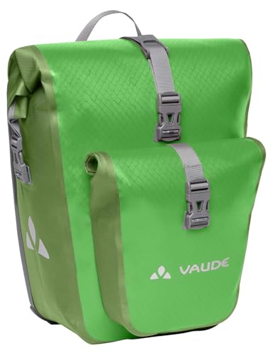VAUDE Fahrradtasche für Gepäckträger Aqua Back Plus Single 1 x 25 L in grün, Hinterradtasche wasserdicht, Fahrrad Gepäckträgertasche hinten, einfache Befestigung – Made in Germany