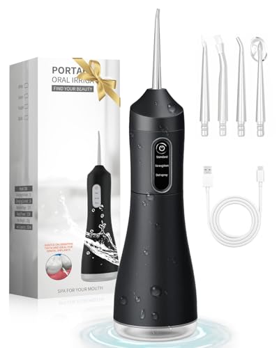 Tekwet Cordless Water Flosser for Teeth, Electric Dental Water Flosser with 3 Modes, 330ml Tank, IPX7 Waterproof Oral Irrigator