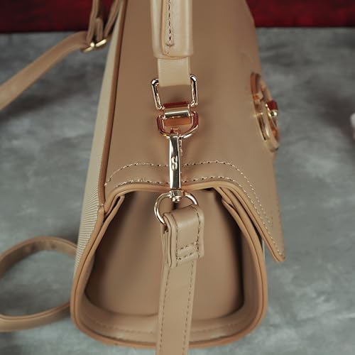 Image of NFI essentials Satchel Bags Ladies Purse Handbag Premium Women Shoulder Travel Bag for Work Gifts for Wife /Mother /Sister Stylish Office College Party Bag