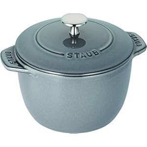 staub La Cocotte de GOHAN 40509-703 La Cocotte de Gohan Gray M 6.3 inches (16 cm) Rice Pot, 2 Pieces, Paint, Cast Iron Pot, Induction Compatible, Rice Cooker