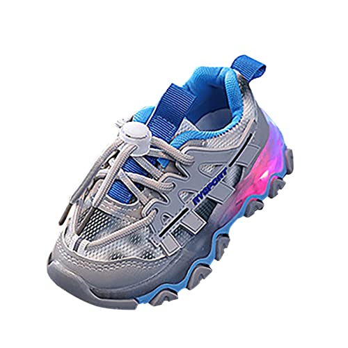 Baby Sneakers Girls Boys Lightweight Breathable Adjustable Strap Elastic Lace Running Sneaker Shoe Sequins Crib Shoes Grey #TOP9