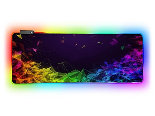 Image of Vecna RGB Gaming Mouse Pad Large, Extended Gaming Mouse Pad RGB with 14 Lighting Modes | Led Mouse Pad XXL for Computer Laptop Mousepad Desk Mat,Extended RGB Mouse Pad,RGB Mouse Pad XXL (Abstract)