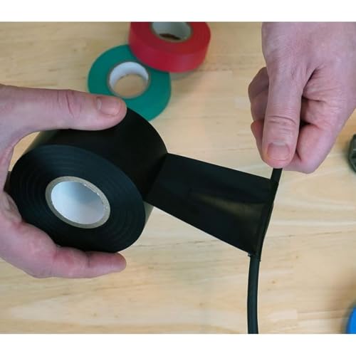 GOCABLETIES - Isolierband Weiß - 50 mm x 33 m - strapazierfähiges, selbstklebendes Isolierband - zum Schutz, Bündeln und Reparieren von Kabeln - 1 Rolle