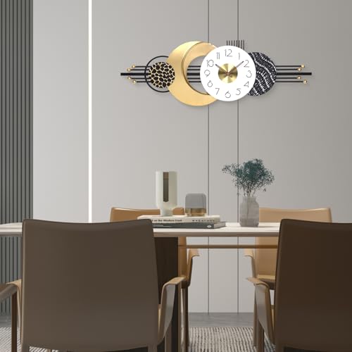 98x35cm Large Modern Wall Clock Battery Operated – Silent Non-Ticking Decorative Analog Clocks for Living Room, Bedroom, Office, Kitchen, Entryway - Easy to Read by AXAORIRA - Image 4