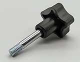 ComsenMed Knee Walker Universal Black Knob for Handle Bars Height Adjustment,Knee Walker Knob,Tiller Adjustment Knob,Universal Replacement Part.(95012R79607,HBK1_KWPART),1Ea,Black