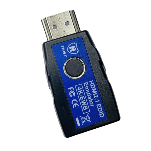 THWT HDMI 2.1 4K EDID Emulator (Model: 4K-EWB), Supports SCDC and EDID Copying and Emulation, HDCP Pass-Through (not Bypass), Pre-Set EDIDs are 4K@60Hz 4:4:4 and 4K@120Hz 4:2:0 with 2.1 Channel Audio by THWT - Used condition - US$23.76