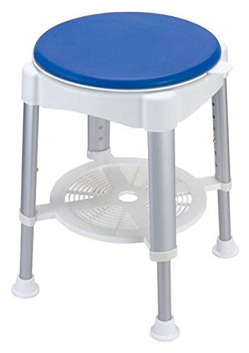 Preisvergleich Produktbild Weinberger Duschhocker 43797, Drehbar, blau / weiß