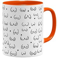 Mug Blague En Forme De Poitrine - Porcelaine, Couleur Beige - Idée Cadeau Humoristique Et Original