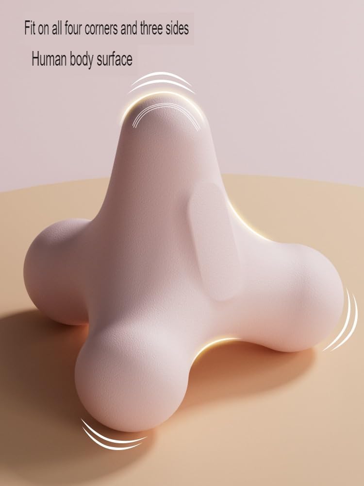 Rivan triangular fascia ball - four - Corner Planter Massage Ball, Relief in the muscle, Silicon Acupressure Fitness Ball for the muscle relief, legs, shoulders, neck, waist, hands, deep relaxation, yoga ball (1 piece, purple)