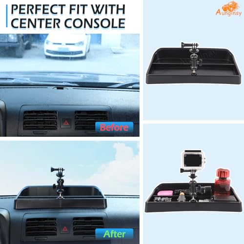 Aunginsy Center Console Dashboard Storage Organizer Tray with Dash Cam Mount Holder Compatible with Hummer H3 2005 - Additional View