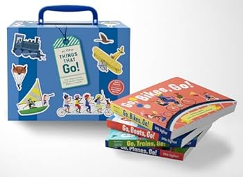 Hardcover My First Things That Go: A Four-Board-Book Box Set of Boats, Planes, Bikes, and Trains for Toddlers 1-3 Book