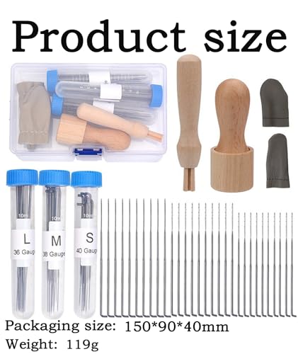 Image of 7 Pcs Punch Needle Kit, Needle Felting Kit with Punch Needles for DIY Crafts, Embroidery Kit for Beginners and Professionals, Handmade Projects and Home Sewing