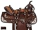Acerugs 12インチ 13インチ 14インチ 15インチ 16インチ 17インチ 18インチ ウェスタン プレジャー トレイル シルバー テキサス スター 軽量 合成馬 サドル タックセット パッド ブラウン シルバー 18