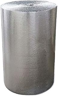 Double Bubble Foil Self-adhesive Insulation Aluminium Foil Heat Retention Foil Double Aluminium Bubble Foil Insulation Roll Garage Door Insulation Kit Heat Reflective Reflector Bubble Foil(Size:1x25m)