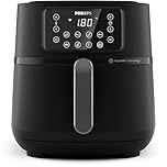 Philips 9000 Series HD9285/91 - Air Fryer XXL, 7.2L, 16-in-1 Air Fryer, Wifi connected, 90% Less fat with Rapid Air Technology, Recipe app, Black